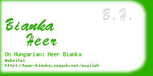 bianka heer business card